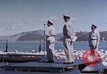 Image of Change of Command ceremony aboard battleship Pacific Theater, 1944, second 47 stock footage video 65675071668