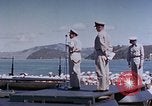 Image of Change of Command ceremony aboard battleship Pacific Theater, 1944, second 49 stock footage video 65675071668