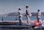 Image of Change of Command ceremony aboard battleship Pacific Theater, 1944, second 51 stock footage video 65675071668
