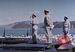 Image of Change of Command ceremony aboard battleship Pacific Theater, 1944, second 52 stock footage video 65675071668