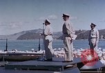 Image of Change of Command ceremony aboard battleship Pacific Theater, 1944, second 53 stock footage video 65675071668