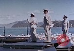 Image of Change of Command ceremony aboard battleship Pacific Theater, 1944, second 54 stock footage video 65675071668