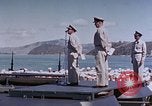 Image of Change of Command ceremony aboard battleship Pacific Theater, 1944, second 58 stock footage video 65675071668