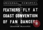 Image of fan dancers San Diego California USA, 1936, second 7 stock footage video 65675071671