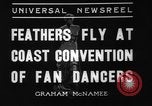 Image of fan dancers San Diego California USA, 1936, second 8 stock footage video 65675071671