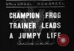 Image of pet frogs San Jose California USA, 1936, second 1 stock footage video 65675071673