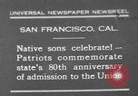 Image of anniversary of admission to Union San Francisco California USA, 1930, second 1 stock footage video 65675071706