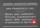 Image of anniversary of admission to Union San Francisco California USA, 1930, second 6 stock footage video 65675071706