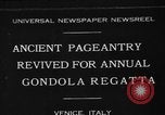 Image of annual gondola regatta Venice Italy, 1930, second 1 stock footage video 65675071708