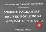Image of annual gondola regatta Venice Italy, 1930, second 3 stock footage video 65675071708