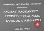 Image of annual gondola regatta Venice Italy, 1930, second 6 stock footage video 65675071708