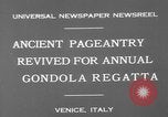 Image of annual gondola regatta Venice Italy, 1930, second 8 stock footage video 65675071708