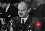 Image of Bennett E. Myers testifying before Senate Subcommittee Washington DC USA, 1947, second 15 stock footage video 65675071721
