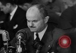 Image of Bennett E. Myers testifying before Senate Subcommittee Washington DC USA, 1947, second 16 stock footage video 65675071721