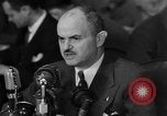 Image of Bennett E. Myers testifying before Senate Subcommittee Washington DC USA, 1947, second 46 stock footage video 65675071721