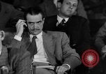Image of Senate War Investigating Subcommittee hearings with Howard Hughes Washington DC USA, 1947, second 19 stock footage video 65675071722