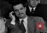 Image of Senate War Investigating Subcommittee hearings with Howard Hughes Washington DC USA, 1947, second 26 stock footage video 65675071722