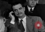 Image of Senate War Investigating Subcommittee hearings with Howard Hughes Washington DC USA, 1947, second 28 stock footage video 65675071722