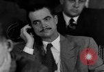 Image of Senate War Investigating Subcommittee hearings with Howard Hughes Washington DC USA, 1947, second 33 stock footage video 65675071722
