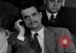 Image of Senate War Investigating Subcommittee hearings with Howard Hughes Washington DC USA, 1947, second 34 stock footage video 65675071722