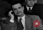 Image of Senate War Investigating Subcommittee hearings with Howard Hughes Washington DC USA, 1947, second 35 stock footage video 65675071722
