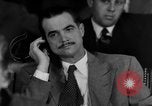 Image of Senate War Investigating Subcommittee hearings with Howard Hughes Washington DC USA, 1947, second 36 stock footage video 65675071722