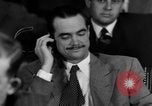 Image of Senate War Investigating Subcommittee hearings with Howard Hughes Washington DC USA, 1947, second 56 stock footage video 65675071722