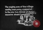 Image of Steam driven hammer forges hot steel billets into Studebaker engine parts South Bend Indiana USA, 1920, second 5 stock footage video 65675071728
