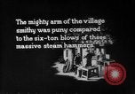 Image of Steam driven hammer forges hot steel billets into Studebaker engine parts South Bend Indiana USA, 1920, second 6 stock footage video 65675071728
