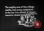 Image of Steam driven hammer forges hot steel billets into Studebaker engine parts South Bend Indiana USA, 1920, second 9 stock footage video 65675071728