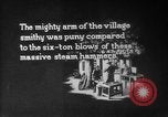 Image of Steam driven hammer forges hot steel billets into Studebaker engine parts South Bend Indiana USA, 1920, second 10 stock footage video 65675071728