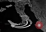 Image Carte montre la voie de l'invasion de l'Italie de la Sicile Italie, 1943, de la seconde 9 séquences d'archives historiques vidéo 65675071828