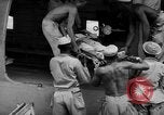 Image of Injured  U.S.prisoners of war removed from air evacuation planes Leyte Philippines, 1945, second 49 stock footage video 65675071949
