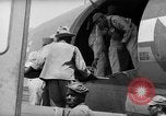 Image of Injured  U.S.prisoners of war removed from air evacuation planes Leyte Philippines, 1945, second 58 stock footage video 65675071949