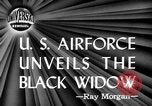 Image of Black Widow P-61 aircraft Hawthorne California USA, 1944, second 3 stock footage video 65675071975