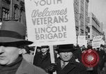 Image of American volunteers returning from Spanish Civil War New York City USA, 1938, second 31 stock footage video 65675071981