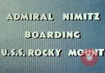 Standbild Admiral Chester Nimitz Kwajalein Insel Inseln Marshall, 1944, aus Sekunde 50 historischem Filmmaterial Videoclip 65675072045