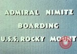Standbild Admiral Chester Nimitz Kwajalein Insel Inseln Marshall, 1944, aus Sekunde 60 historischem Filmmaterial Videoclip 65675072045