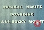 Standbild Admiral Chester Nimitz Kwajalein Insel Inseln Marshall, 1944, aus Sekunde 61 historischem Filmmaterial Videoclip 65675072045