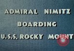 Standbild Admiral Chester Nimitz Kwajalein Insel Inseln Marshall, 1944, aus Sekunde 62 historischem Filmmaterial Videoclip 65675072045