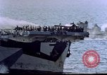 Image of USS Ommaney Bay CVE-79 on fire Luzon Island Philippines, 1945, second 25 stock footage video 65675072052