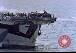 Image of USS Ommaney Bay CVE-79 on fire Luzon Island Philippines, 1945, second 33 stock footage video 65675072052