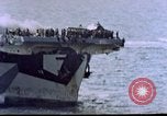 Image of USS Ommaney Bay CVE-79 on fire Luzon Island Philippines, 1945, second 35 stock footage video 65675072052