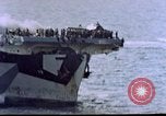 Image of USS Ommaney Bay CVE-79 on fire Luzon Island Philippines, 1945, second 39 stock footage video 65675072052