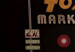 Image of neon signs of casinos and motels Las Vegas Nevada USA, 1958, second 4 stock footage video 65675072077