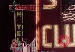 Image of neon signs of casinos and motels Las Vegas Nevada USA, 1958, second 17 stock footage video 65675072077
