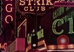 Image of neon signs of casinos and motels Las Vegas Nevada USA, 1958, second 19 stock footage video 65675072077