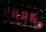 Image of neon signs of casinos and motels Las Vegas Nevada USA, 1958, second 27 stock footage video 65675072077