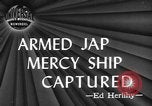 Image of Japanese mercy ship South Pacific Ocean, 1945, second 1 stock footage video 65675072160