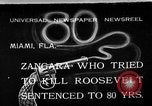 Image of Giuseppe Zangara Miami Florida USA, 1933, second 1 stock footage video 65675072244